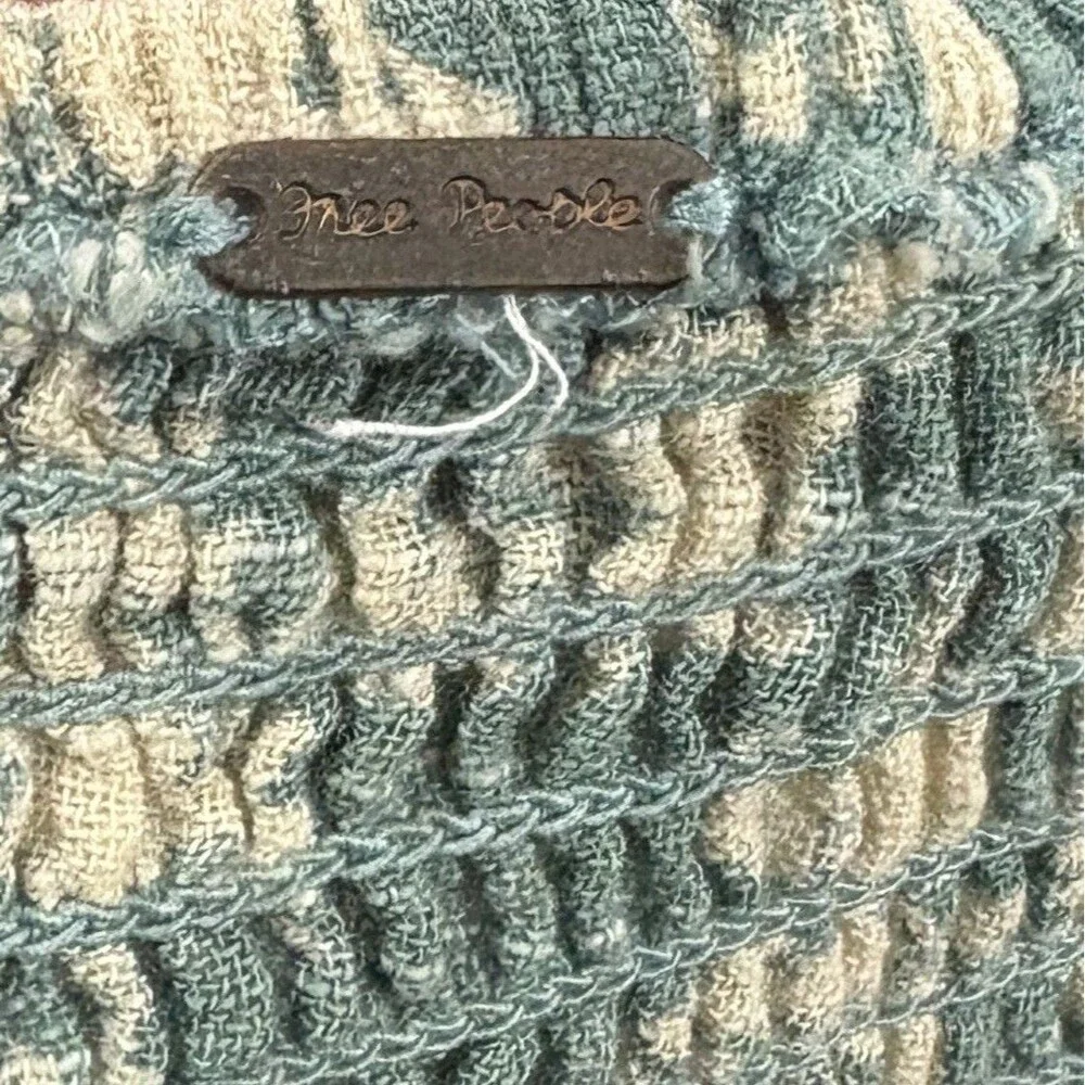 Free People Ellie Boho Green Floral Puff Sleeve Smock Bodice Maxi Dress Sz S - Picture 10 of 15